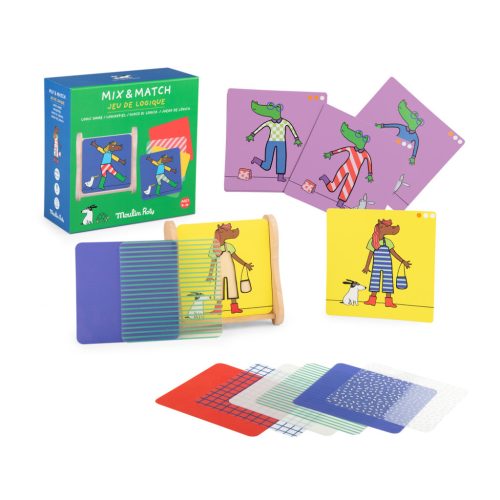 Moulin Roty - Móka - Mix & match - készségfejlesztő logikai játék